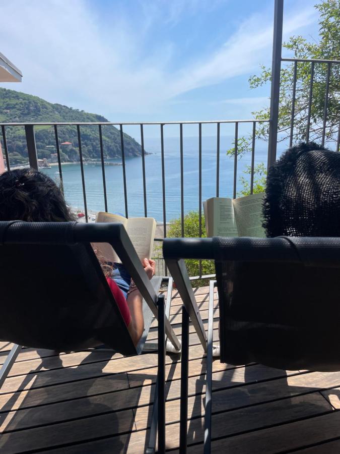 Ferienwohnung Ocean View Flat With Wi-Fi, Ac And Elevator To Town Levanto Exterior foto